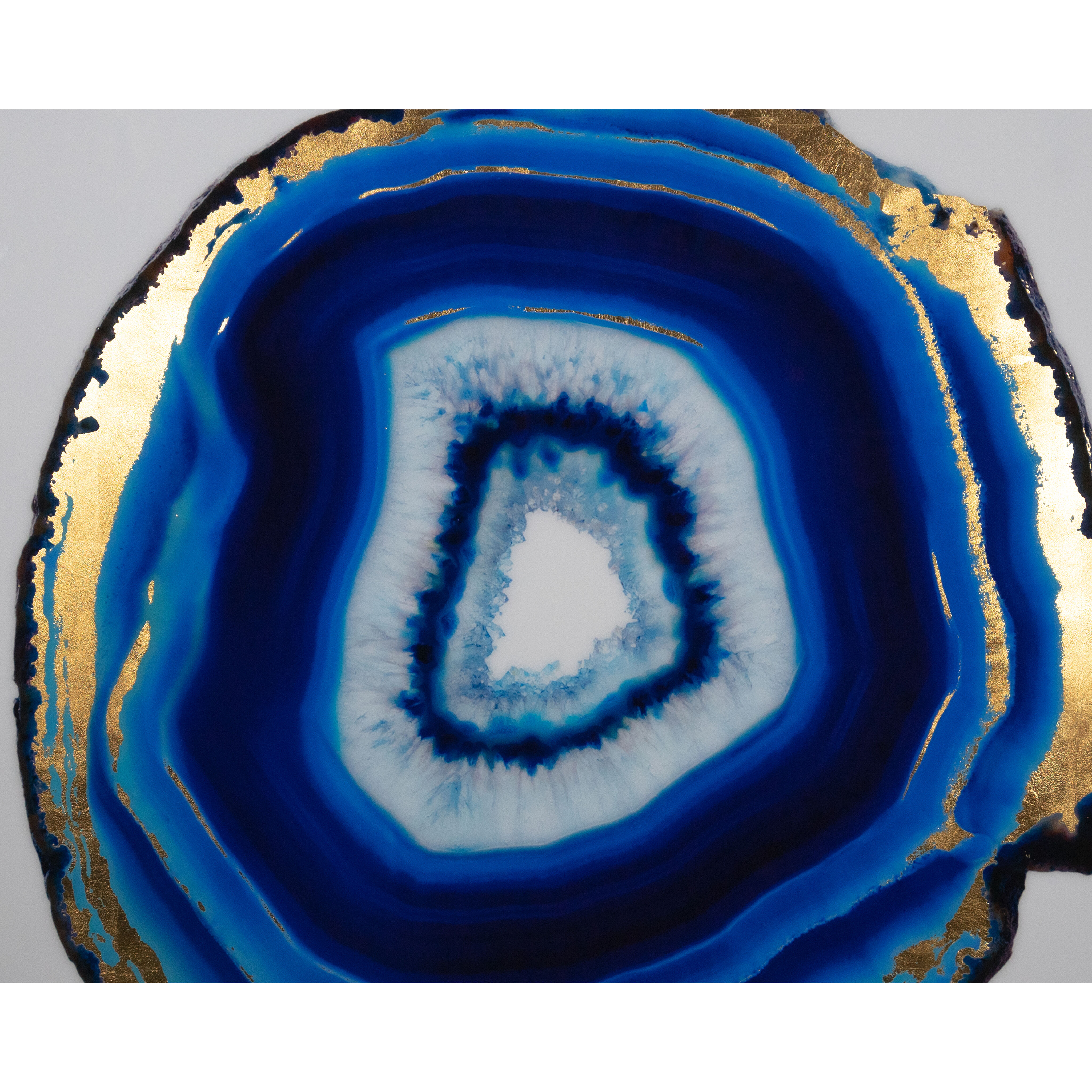 Blue Agate Gold Luxe Art